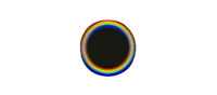 a rainbow ring on a black background